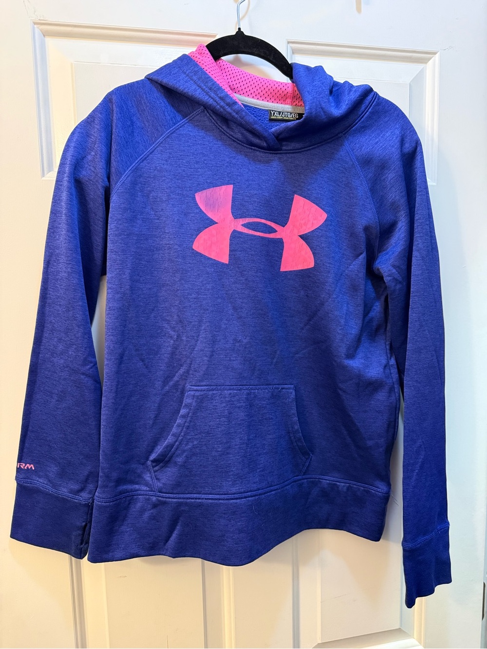 Under Armour Purple Hoodie with Pink Logo for Girls